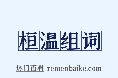 桓温组词是什么意思的图片